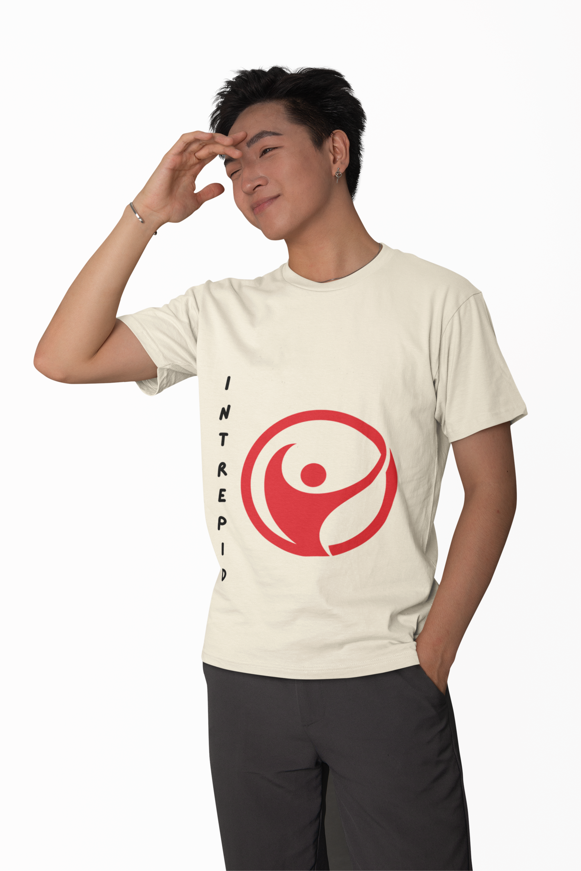 Intrepid Red Human Emblem T-Shirt | Empowerment Graphic Tee - Mutantur Labs LLC