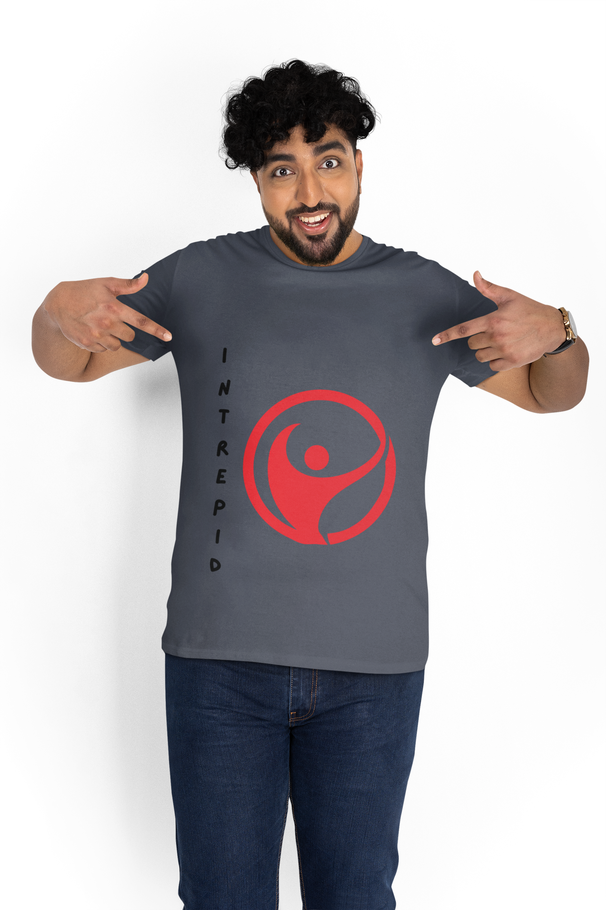 Intrepid Red Human Emblem T-Shirt | Empowerment Graphic Tee - Mutantur Labs LLC