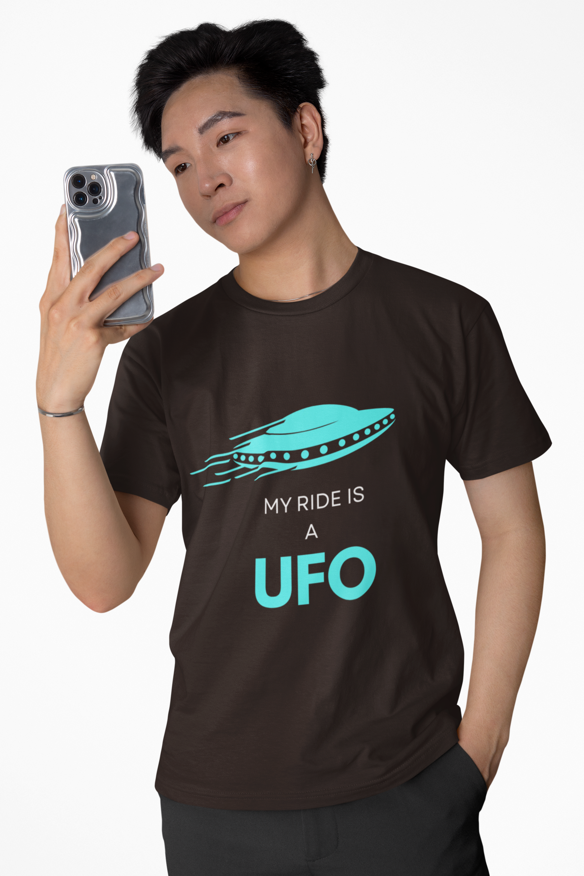 My Ride Is a UFO T-Shirt | Funny Alien Space Graphic Tee - Mutantur Labs LLC