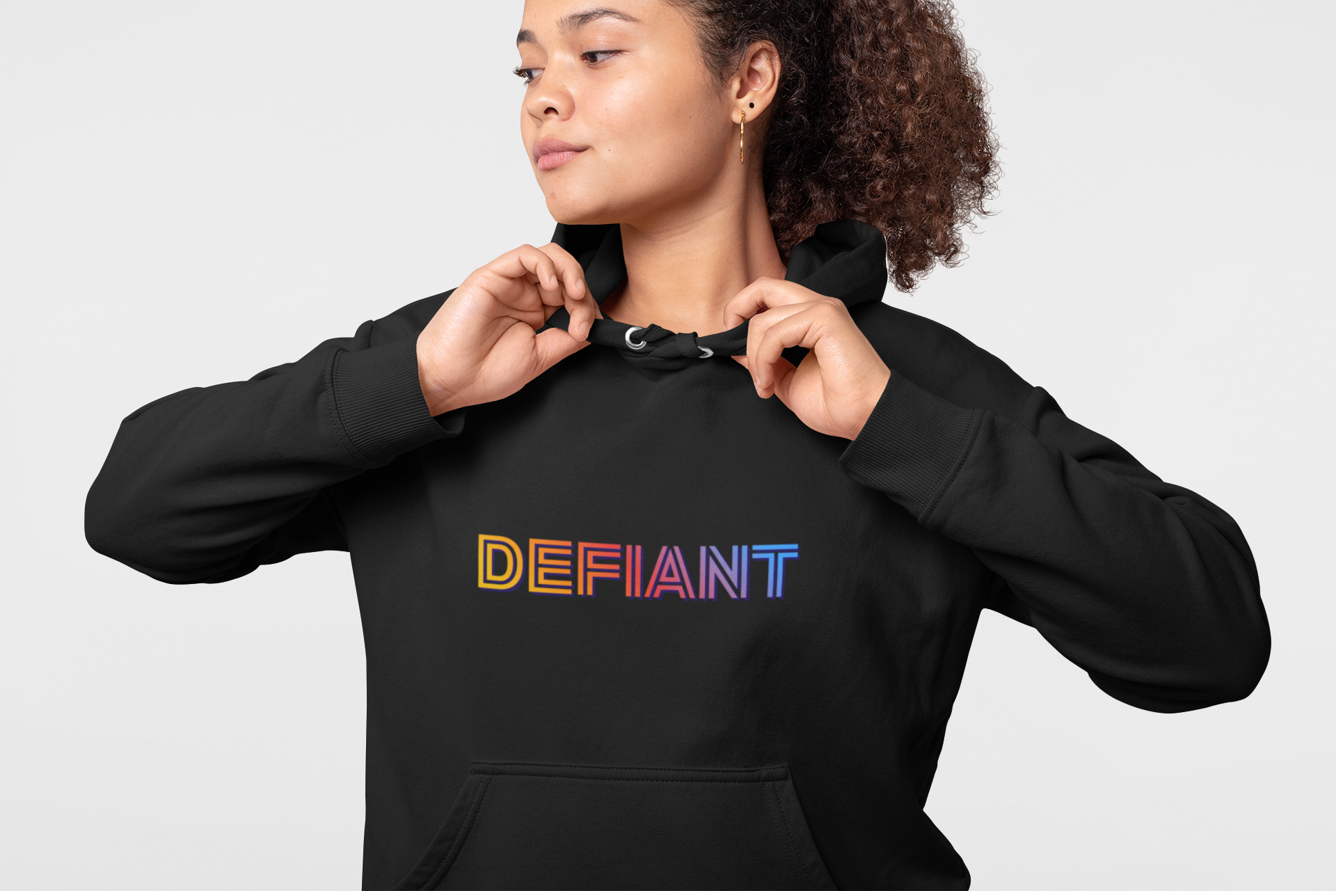 Defiant Rainbow Hoodie — Bold Graphic Pullover - Mutantur Labs LLC