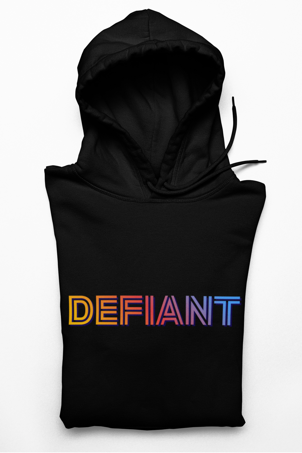 Defiant Rainbow Hoodie — Bold Graphic Pullover - Mutantur Labs LLC