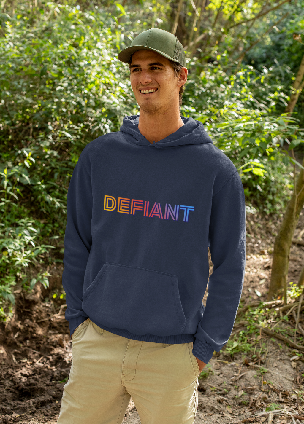 Defiant Rainbow Hoodie — Bold Graphic Pullover - Mutantur Labs LLC