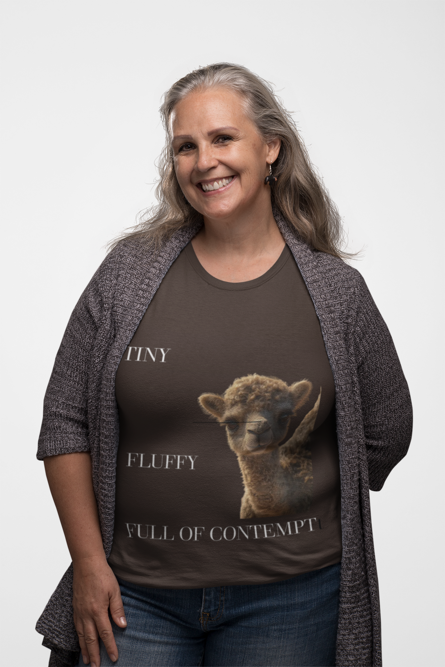 Tiny Fluffy Full of Contempt T-Shirt | Funny Baby Camel Graphic Tee - Mutantur Labs LLC