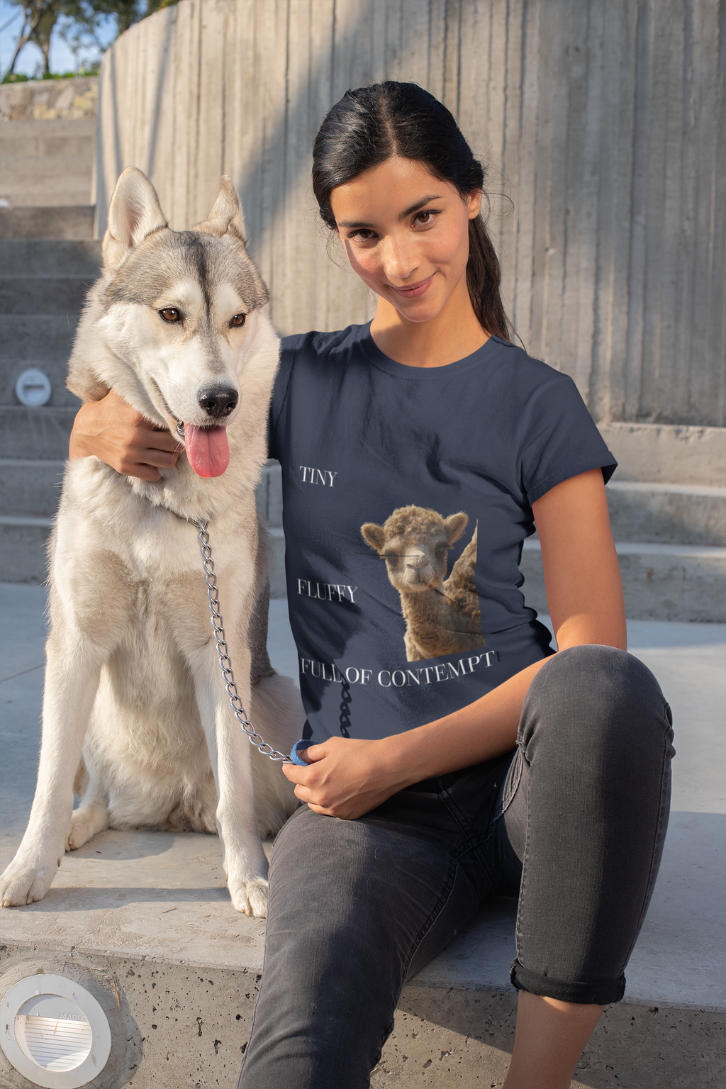 Tiny Fluffy Full of Contempt T-Shirt | Funny Baby Camel Graphic Tee - Mutantur Labs LLC