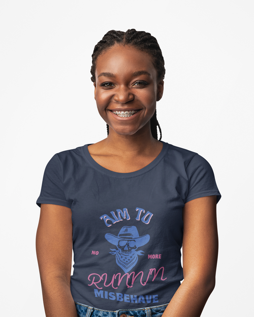 Aim to Misbehave No more Runnin' Skull Cowboy Graphic Tee - Mutantur Labs LLC