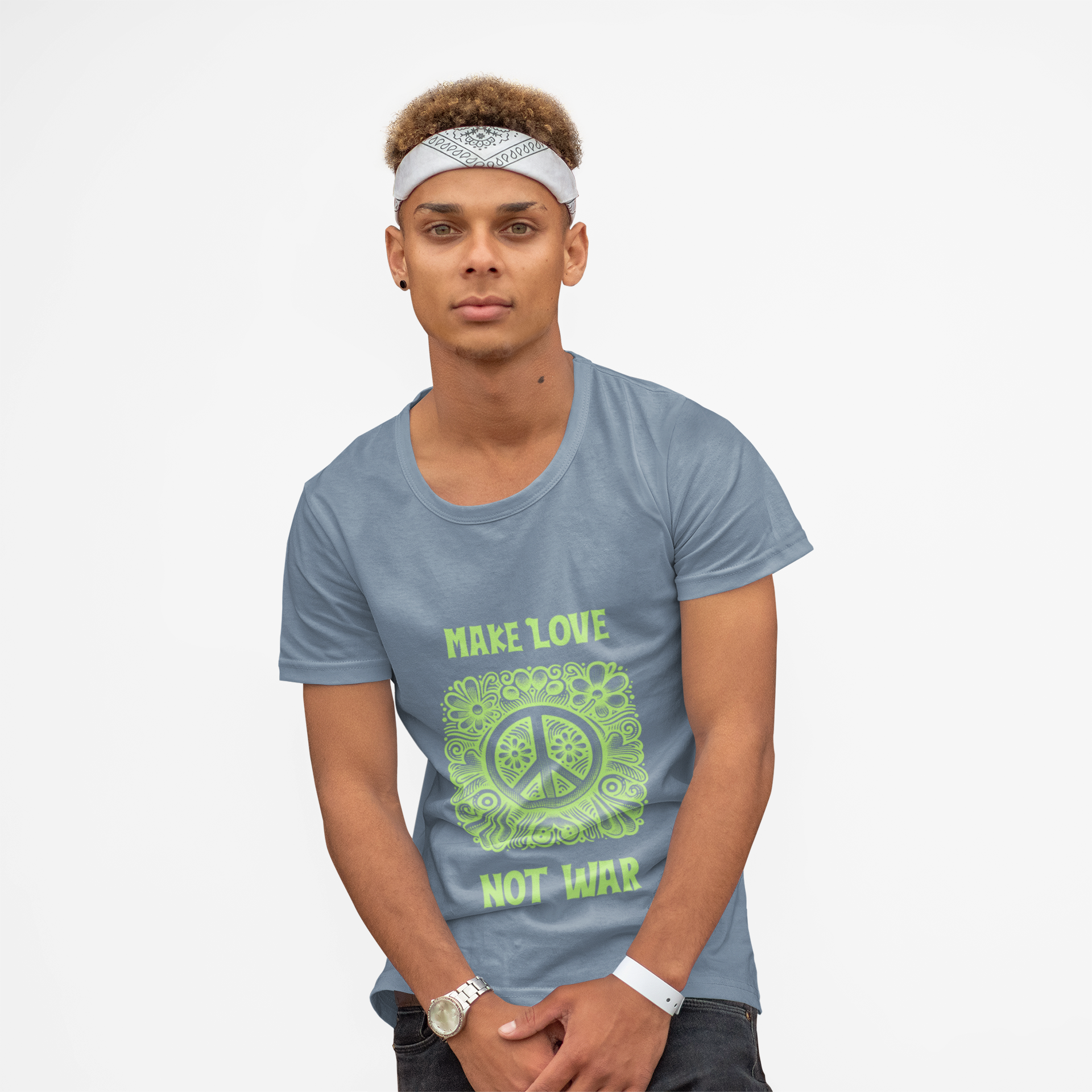 Make Love Not War T-Shirt | Retro Peace Sign Hippie Tee - Mutantur Labs LLC