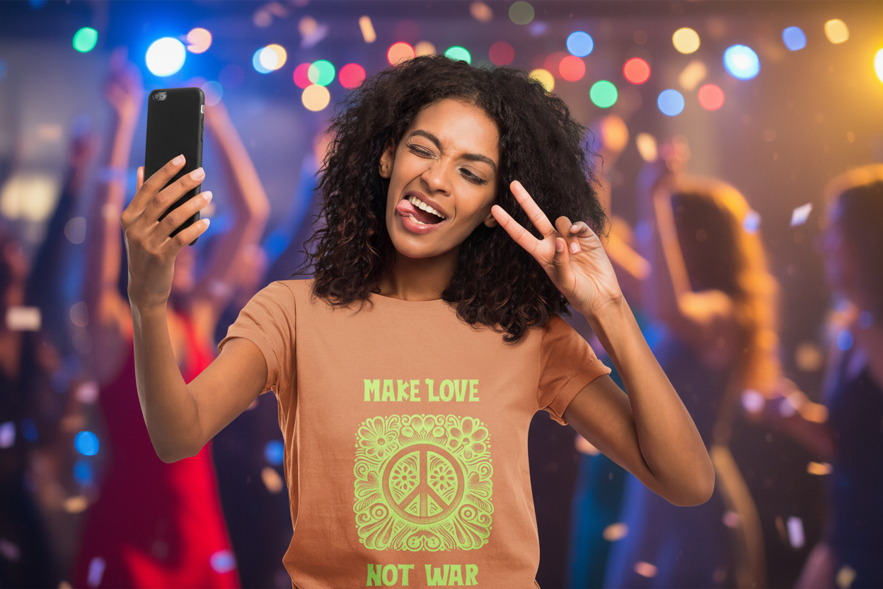 Make Love Not War T-Shirt | Retro Peace Sign Hippie Tee - Mutantur Labs LLC