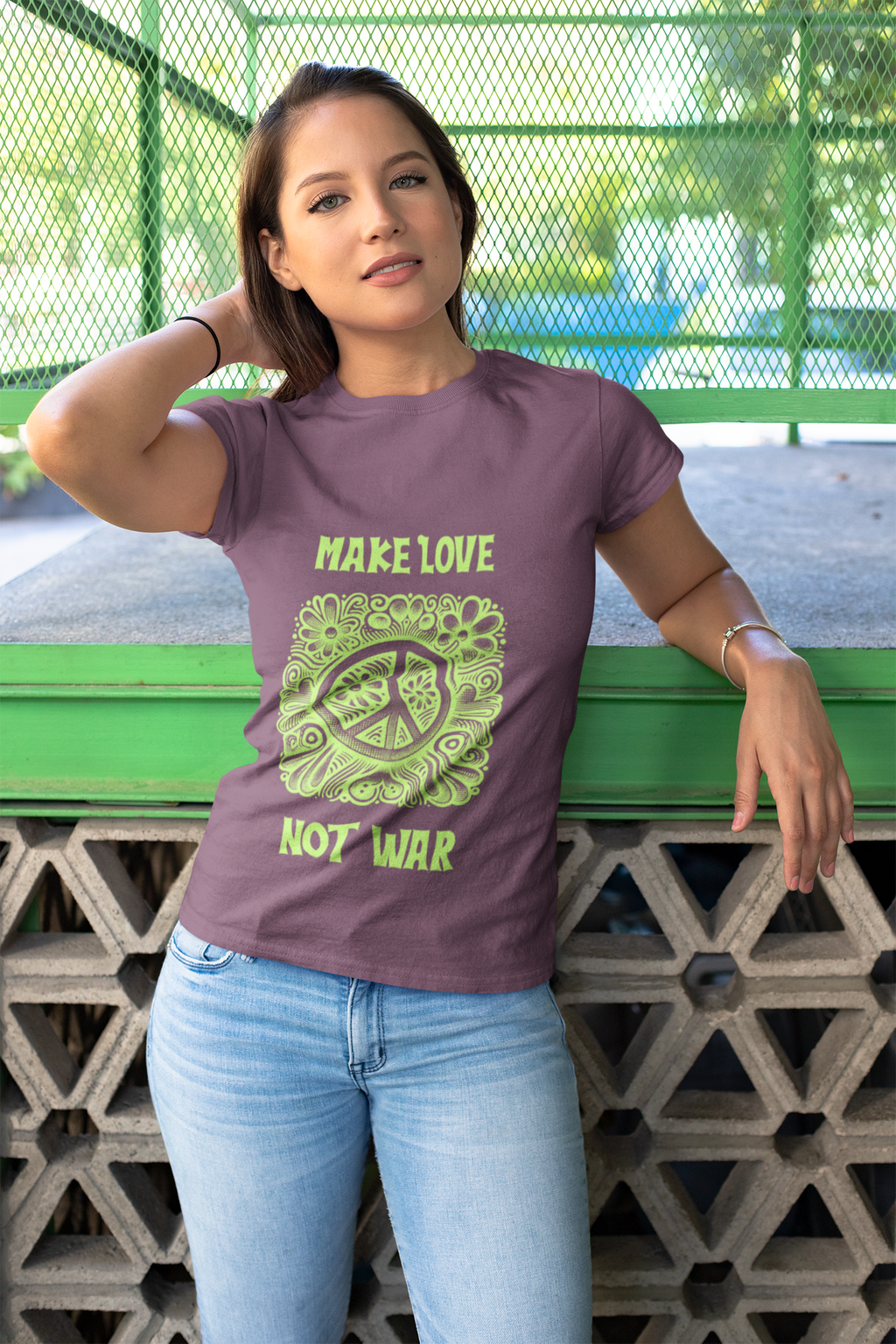 Make Love Not War T-Shirt | Retro Peace Sign Hippie Tee - Mutantur Labs LLC