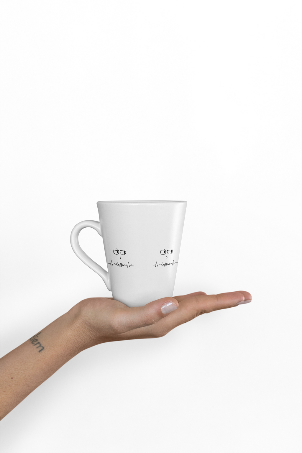 Coffee Heartbeat Mug | Minimal Funny Latte Coffee Cup - Mutantur Labs LLC