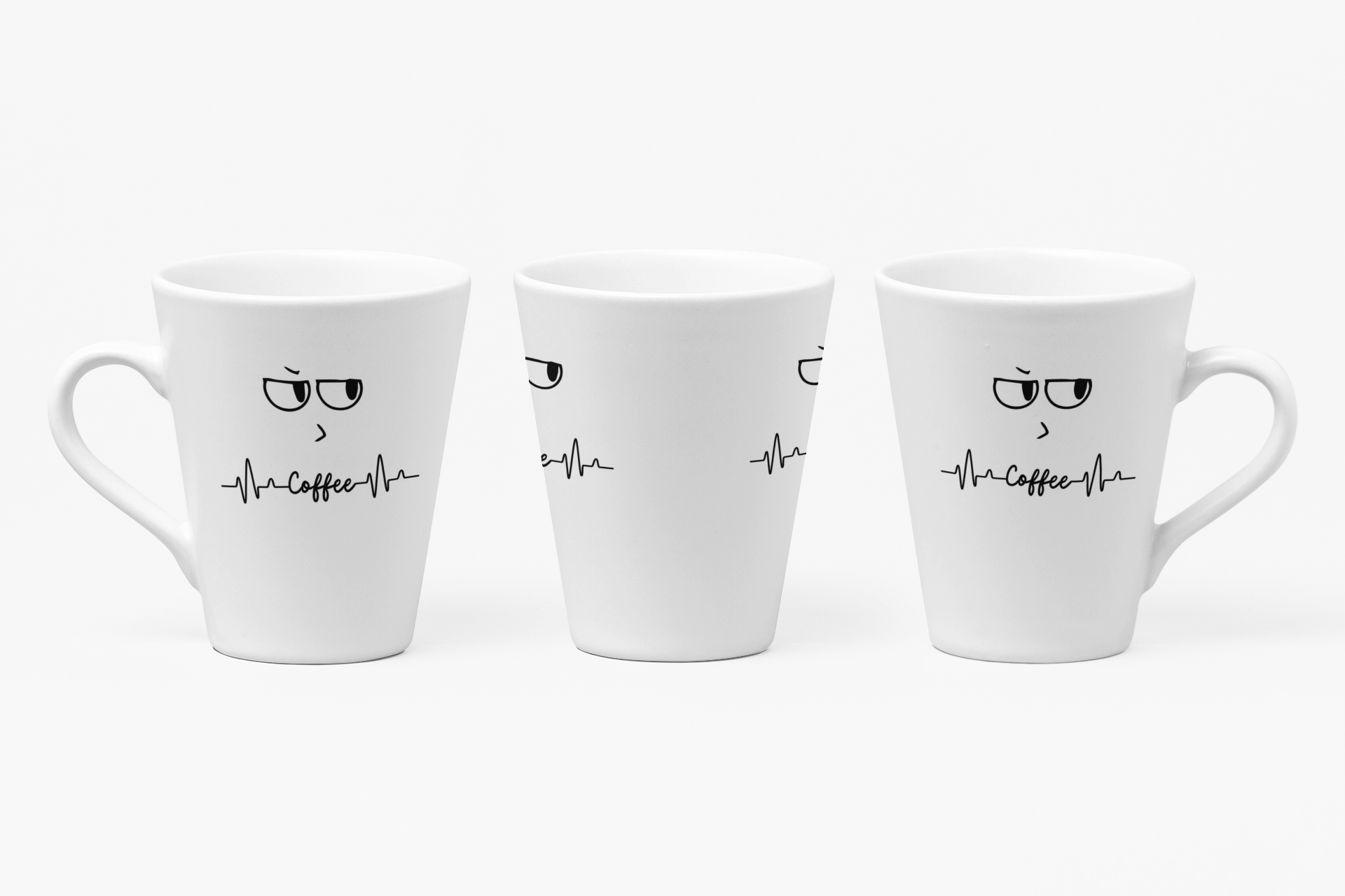 Coffee Heartbeat Mug | Minimal Funny Latte Coffee Cup - Mutantur Labs LLC