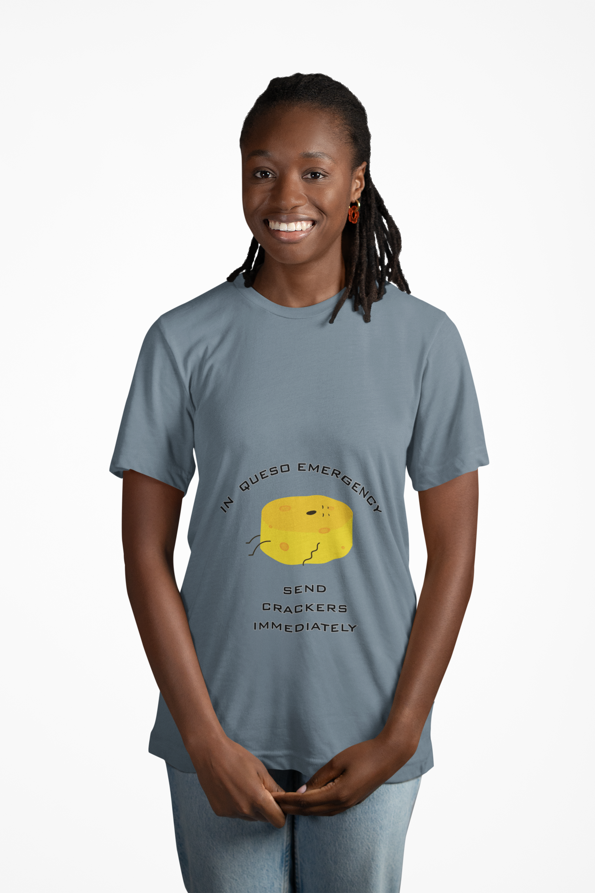 In Queso Emergency T-Shirt | Funny Cheese Pun Graphic Tee - Mutantur Labs LLC