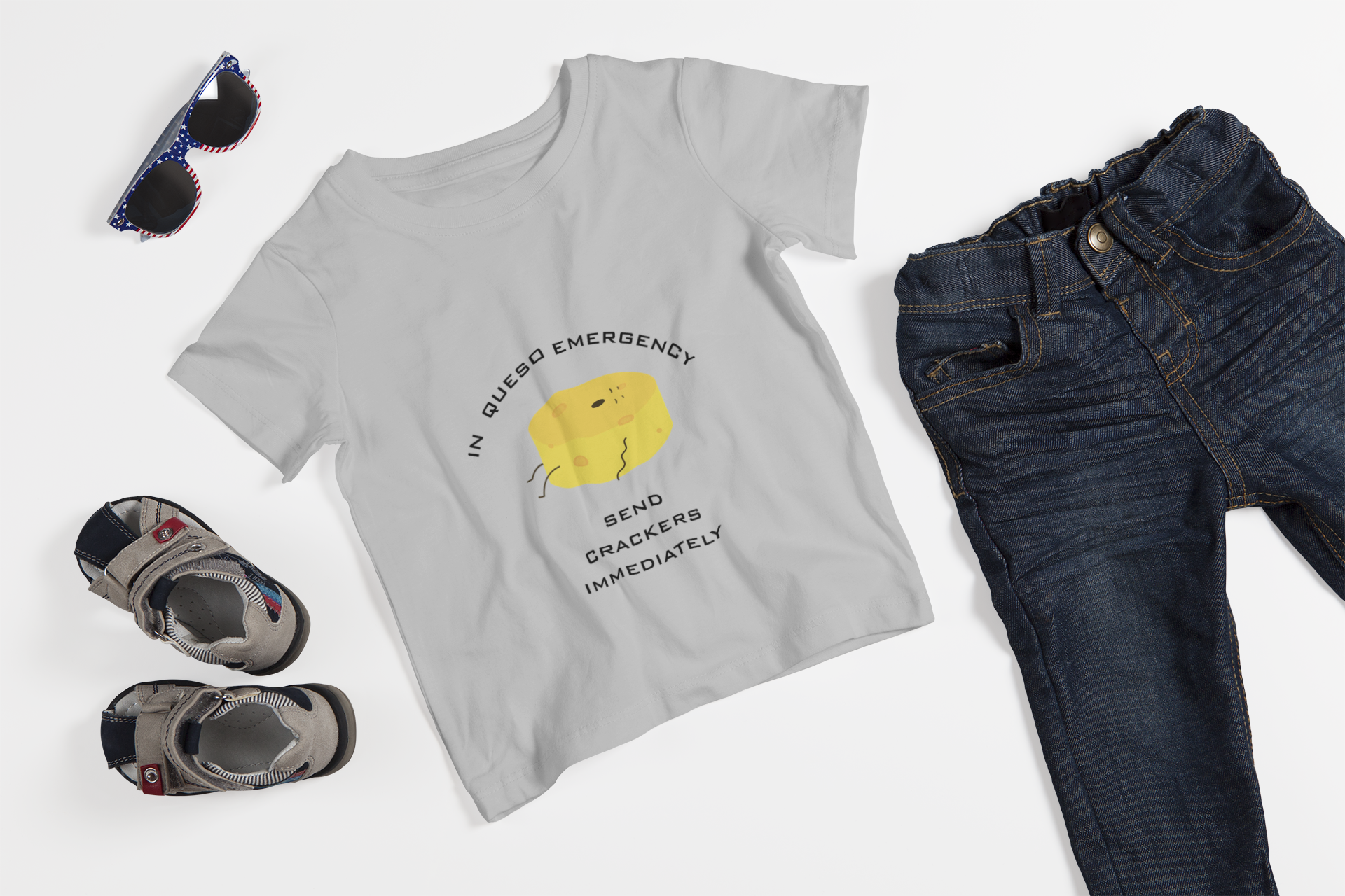 In Queso Emergency T-Shirt | Funny Cheese Pun Graphic Tee - Mutantur Labs LLC