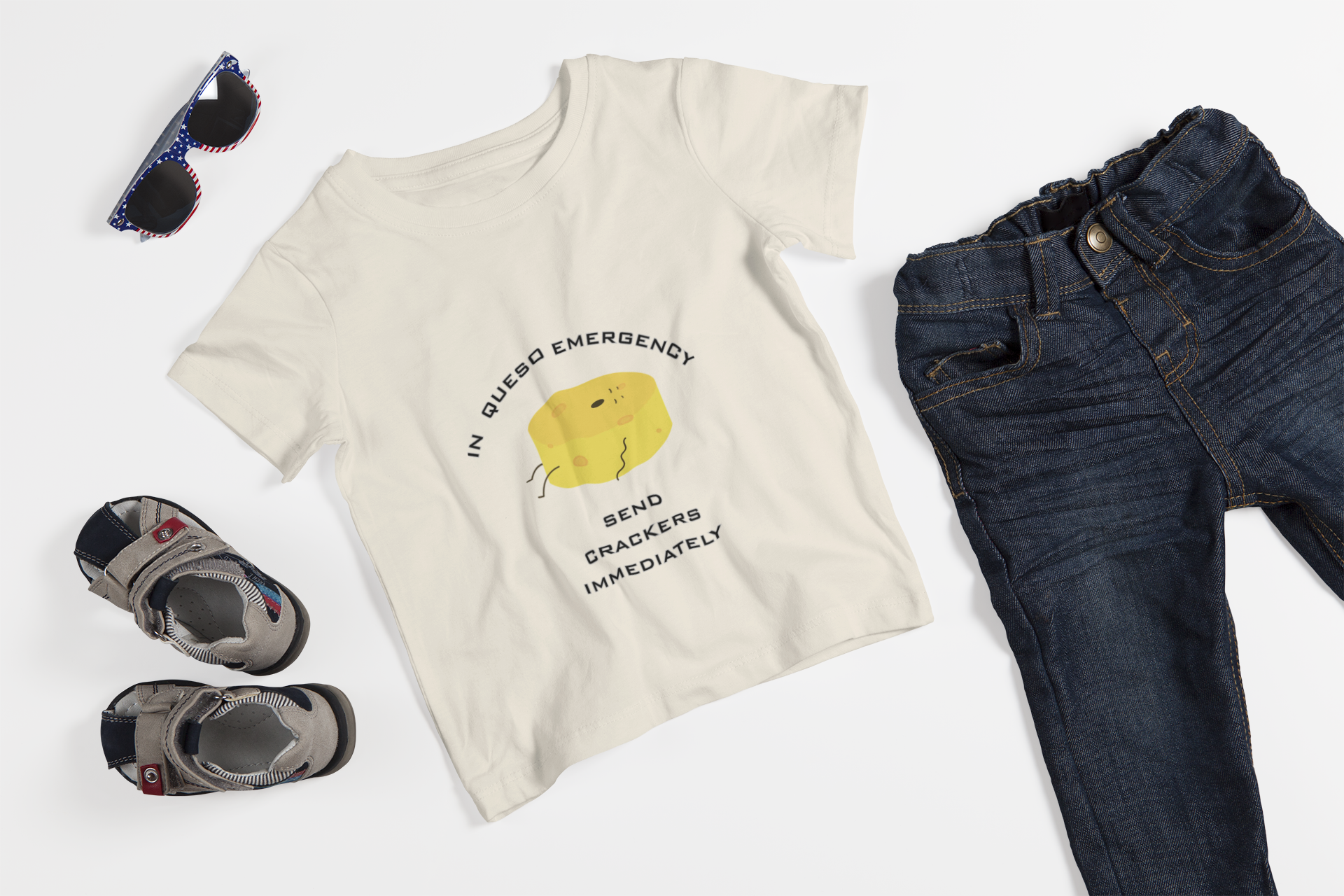 In Queso Emergency T-Shirt | Funny Cheese Pun Graphic Tee - Mutantur Labs LLC