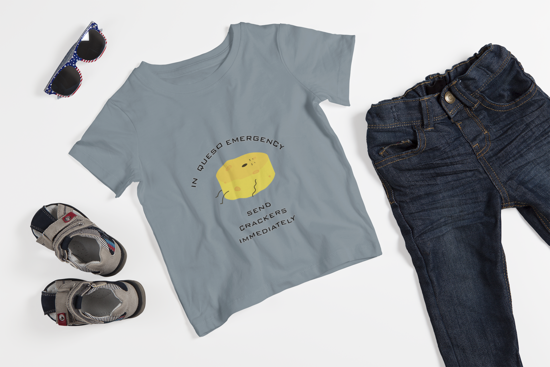 In Queso Emergency T-Shirt | Funny Cheese Pun Graphic Tee - Mutantur Labs LLC