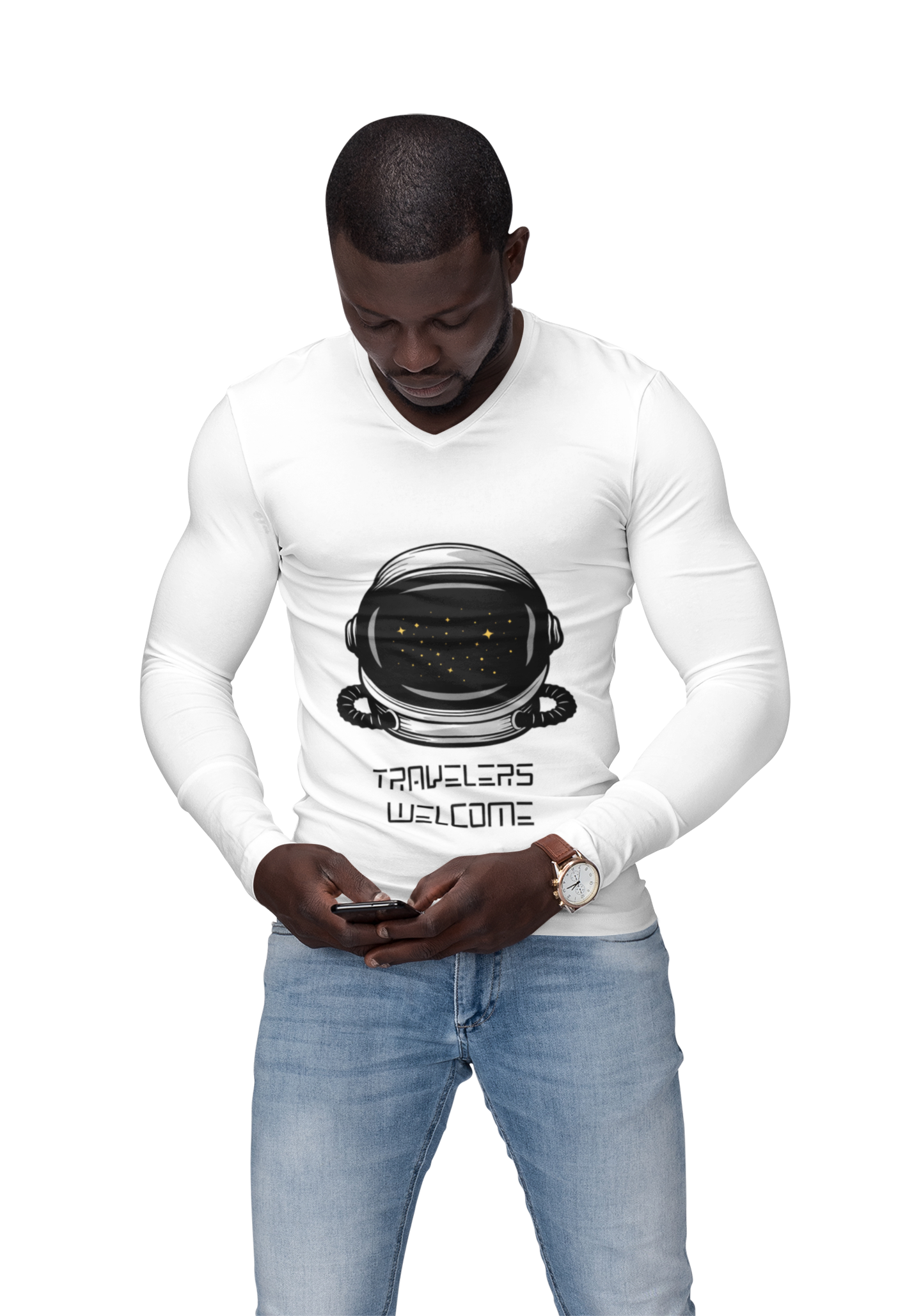 Travelers Welcome Shirt | Astronaut Long Sleeve Tee - Mutantur Labs LLC