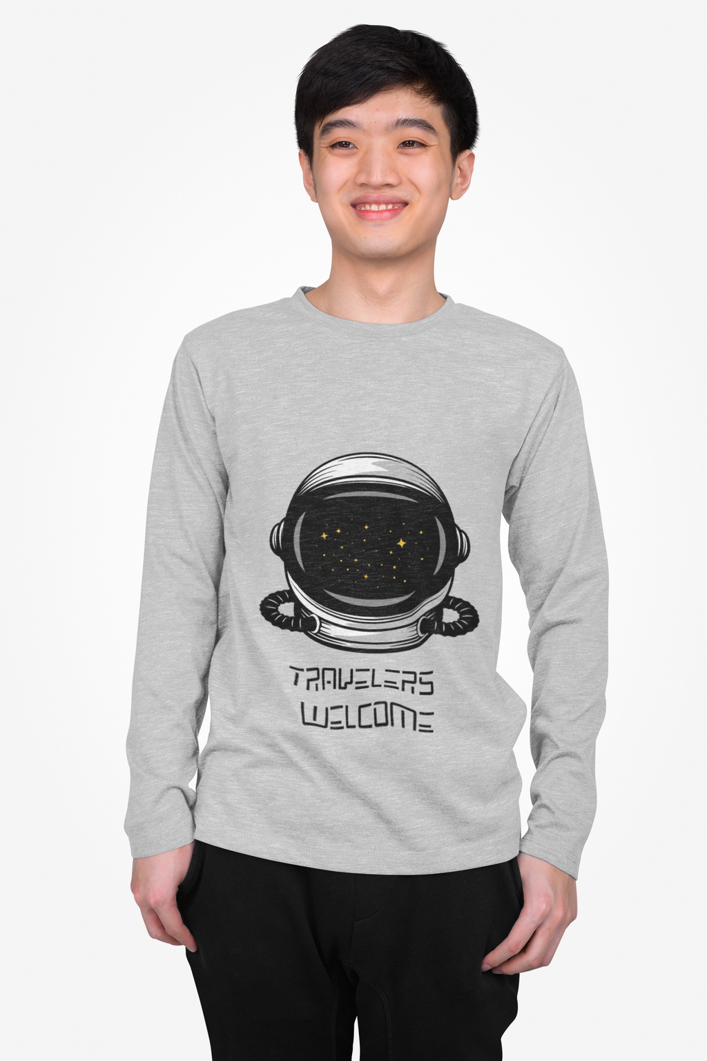 Travelers Welcome Shirt | Astronaut Long Sleeve Tee - Mutantur Labs LLC