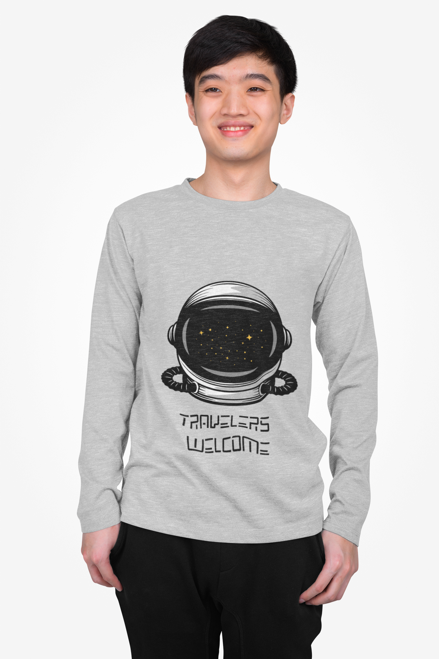 Travelers Welcome Shirt | Astronaut Long Sleeve Tee - Mutantur Labs LLC