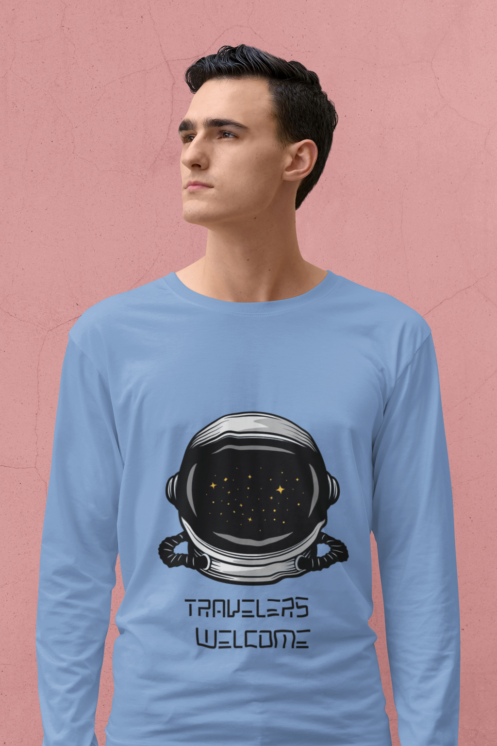 Travelers Welcome Shirt | Astronaut Long Sleeve Tee - Mutantur Labs LLC