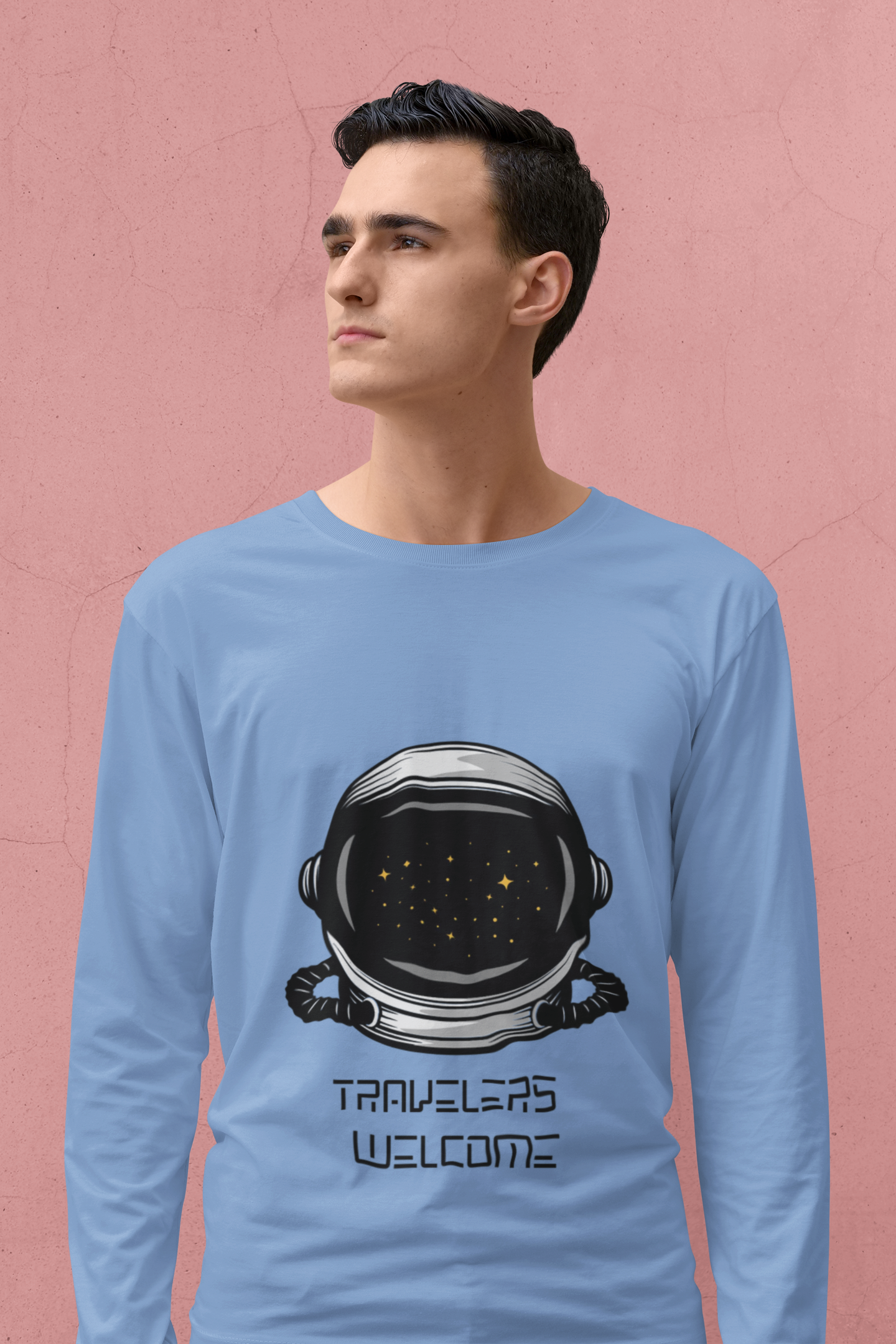 Travelers Welcome Shirt | Astronaut Long Sleeve Tee - Mutantur Labs LLC