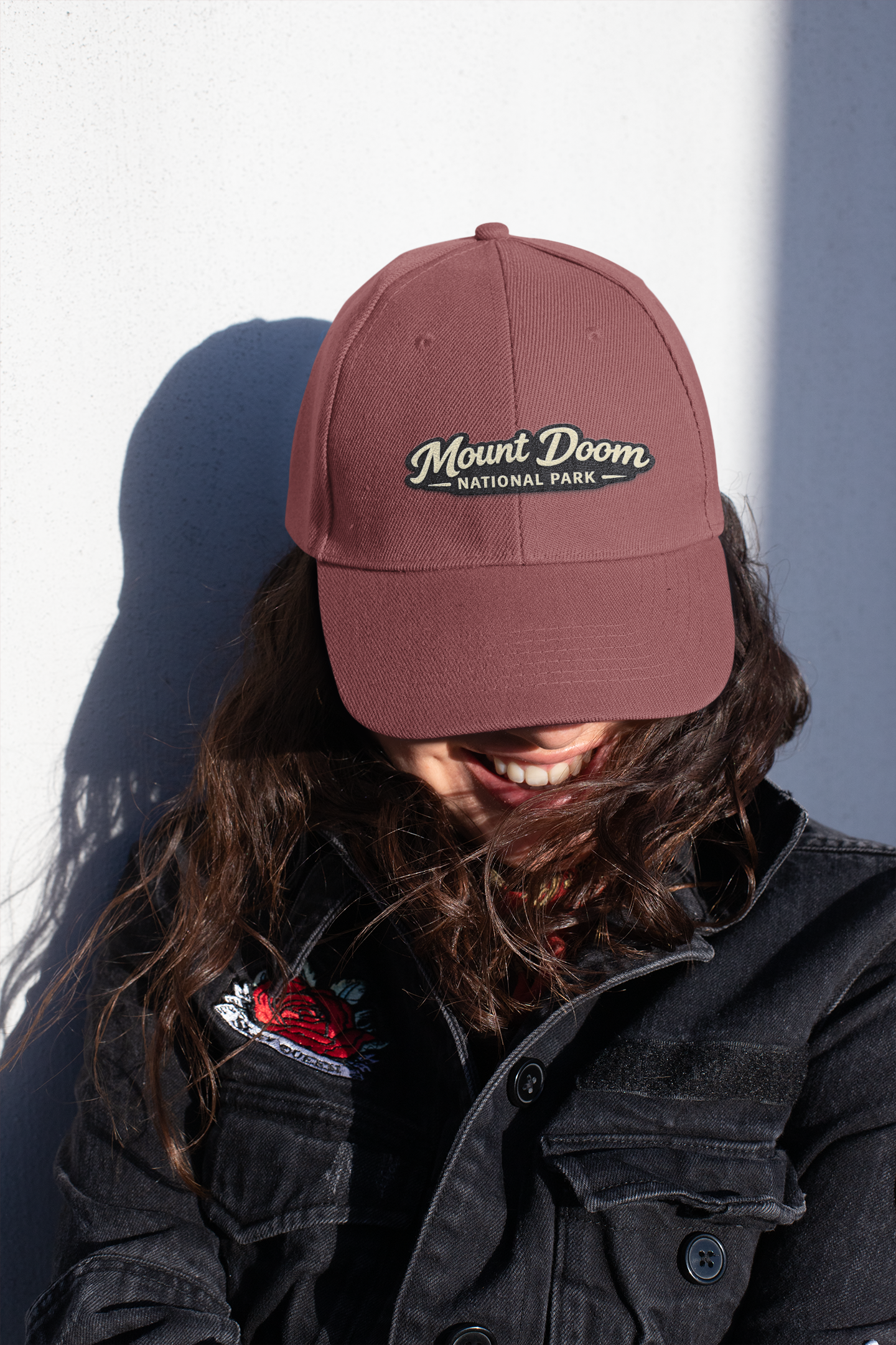 Mount Doom National Park Corduroy Cap — Vintage Embroidered Baseball Hat - Mutantur Labs LLC