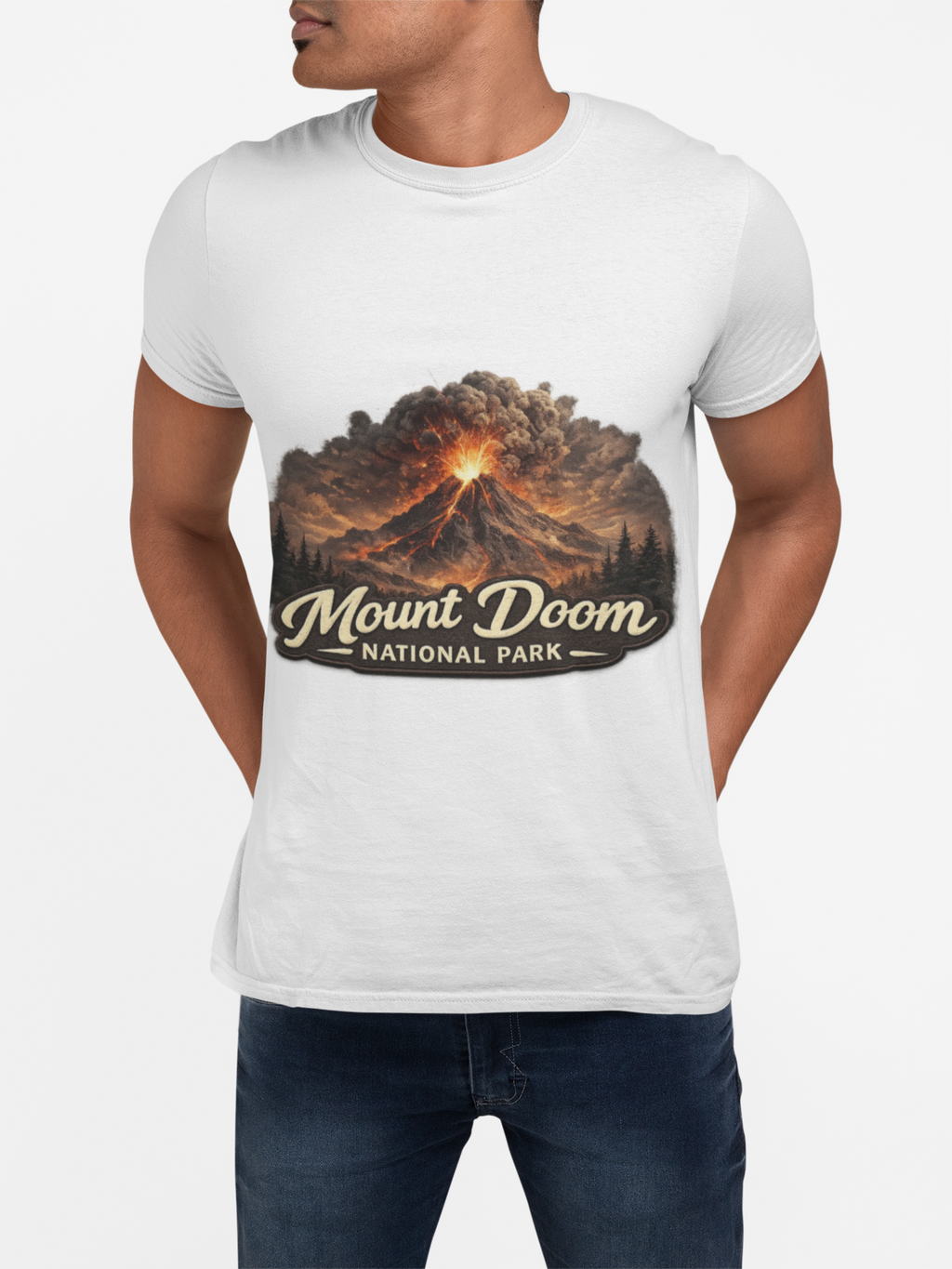 Mount Doom National Park T-Shirt — Volcanic Eruption Graphic Tee - Mutantur Labs LLC