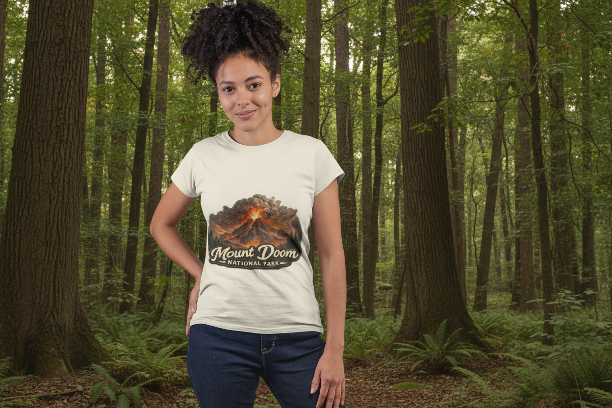 Mount Doom National Park T-Shirt — Volcanic Eruption Graphic Tee - Mutantur Labs LLC