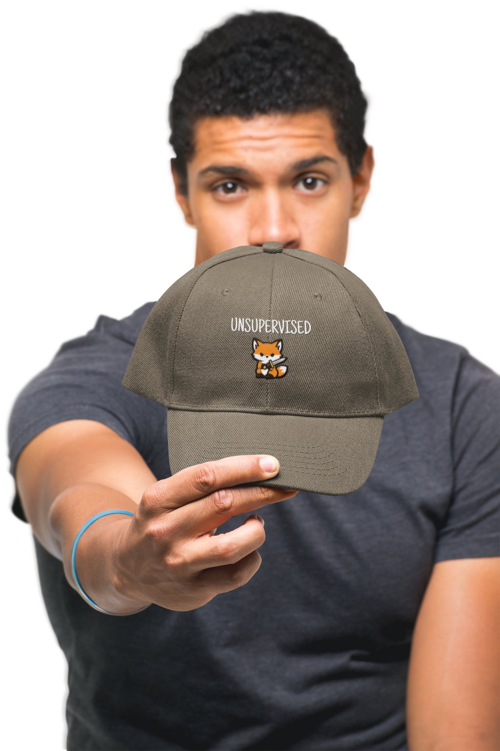 Unsupervised Fox Low Profile Baseball Cap — Cute Cartoon Fox Hat - Mutantur Labs LLC