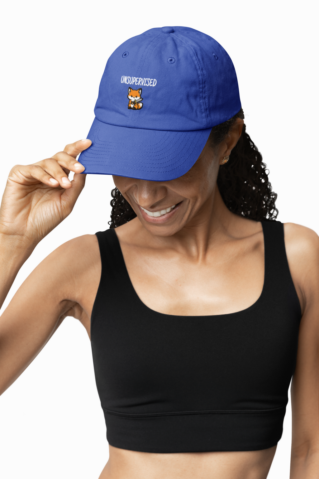 Unsupervised Fox Low Profile Baseball Cap — Cute Cartoon Fox Hat - Mutantur Labs LLC