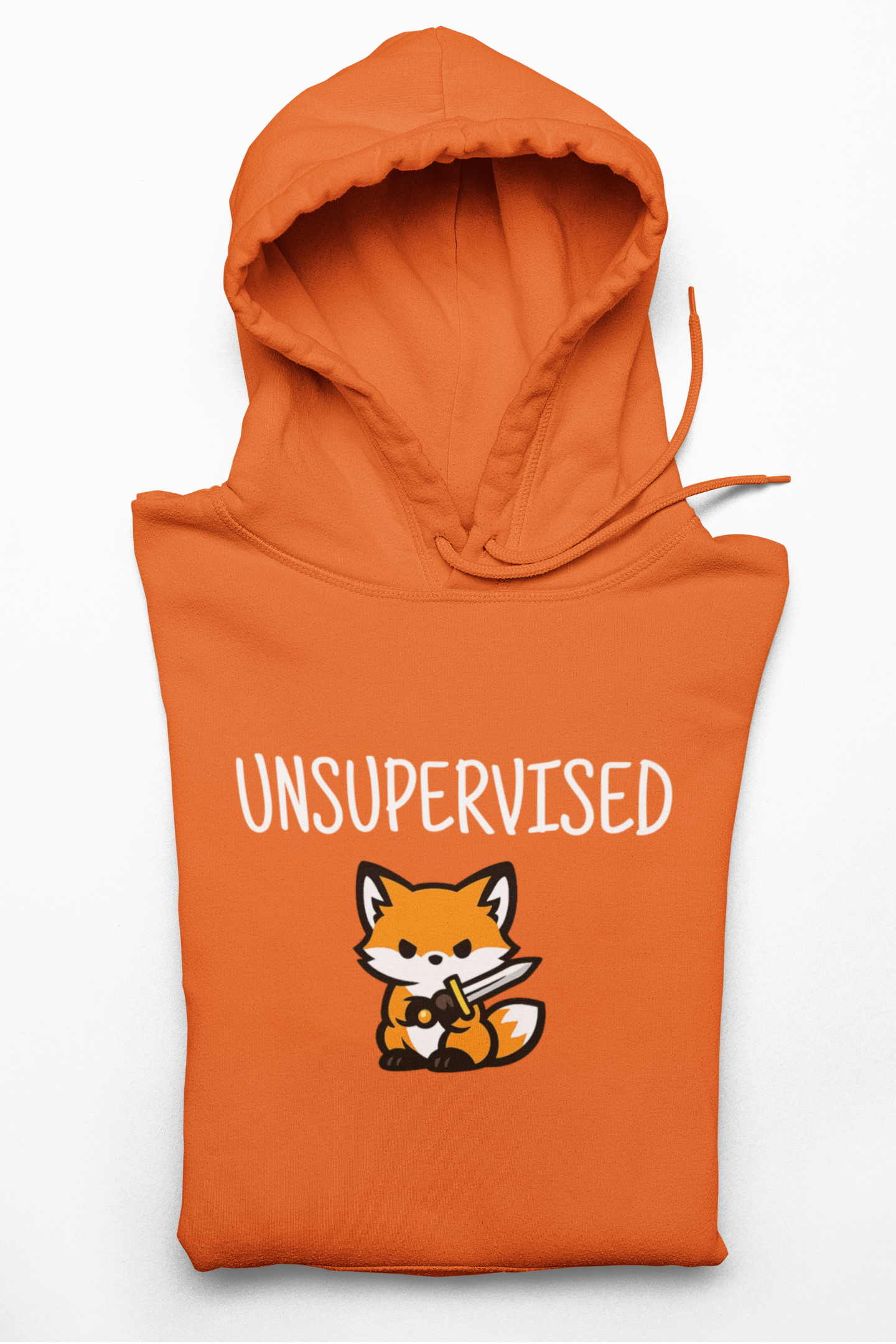Unsupervised Cute Fox With Sword Hoodie Graphic Sweatshirt - Mutantur Labs LLC