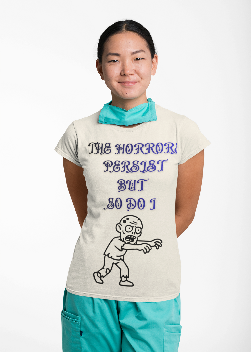 The Horrors Persist But So Do I Zombie Comfort Colors Tee - Mutantur Labs LLC