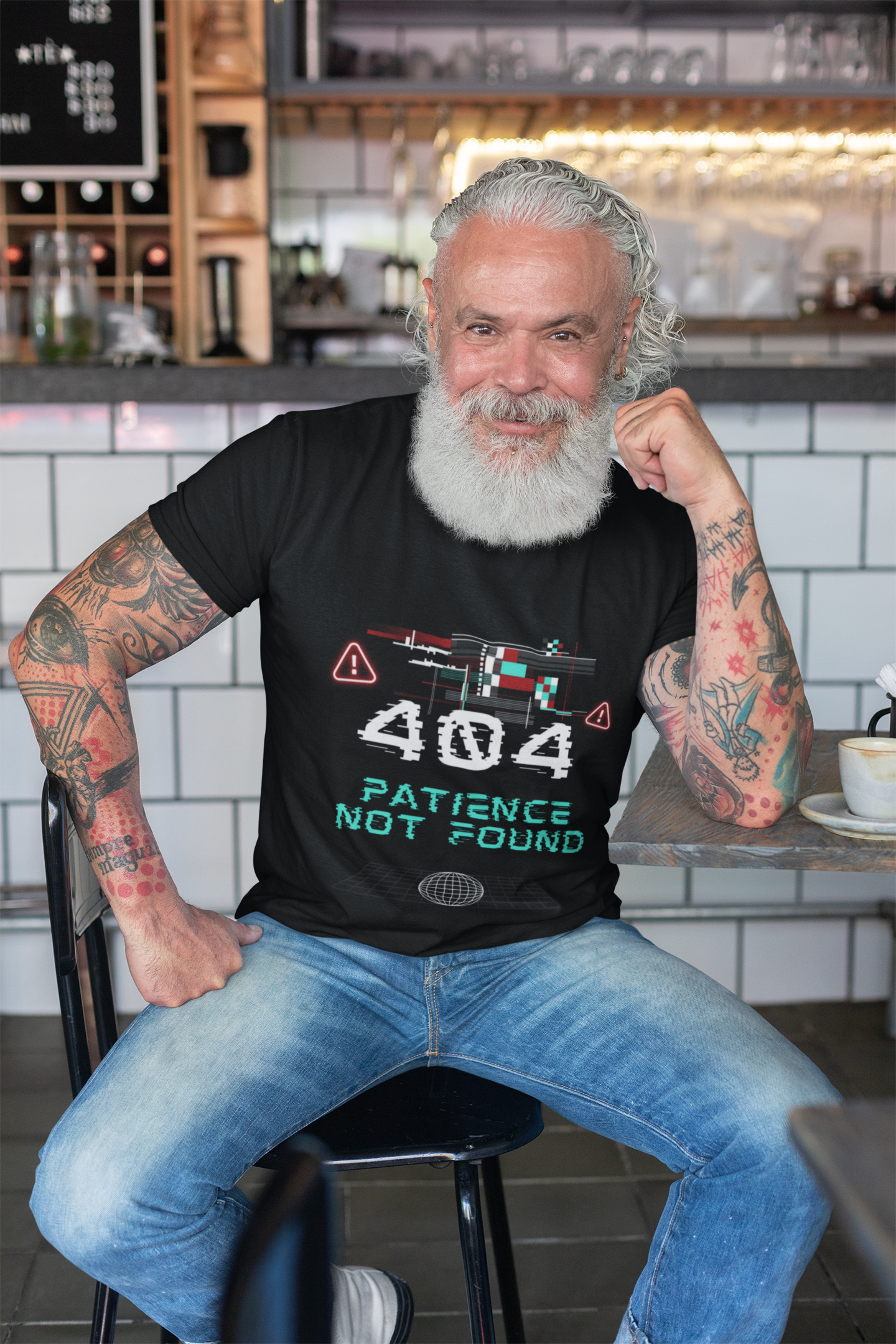 404 Patience Not Found Retro Glitch Tech Tee - Mutantur Labs LLC