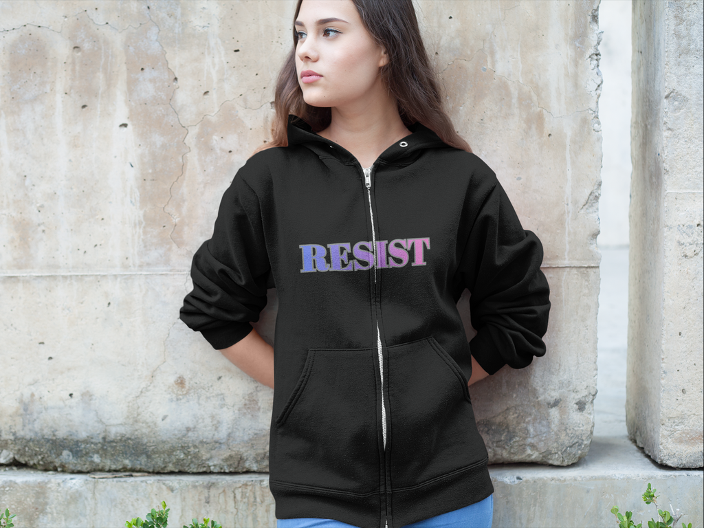 RESIST zip hooded sweatshirt Protest Gear - Mutantur Labs LLC