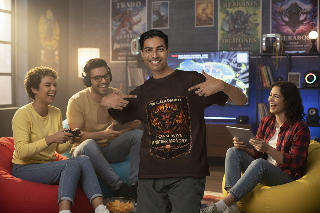 Diablo I Can Survive Another Monday gamer T-Shirt - Mutantur Labs LLC