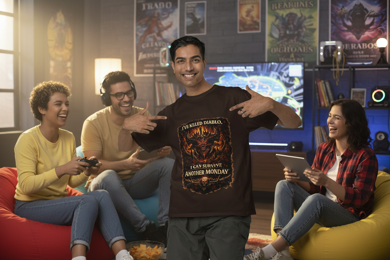 Diablo I Can Survive Another Monday gamer T-Shirt - Mutantur Labs LLC