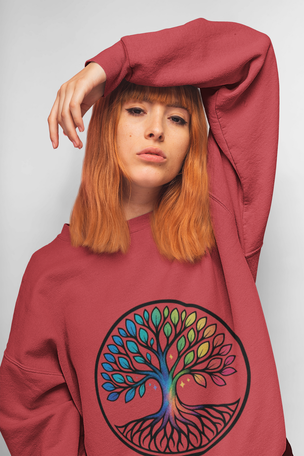 Rainbow Tree of Life Graphic Crewneck sweatshirt - Mutantur Labs LLC