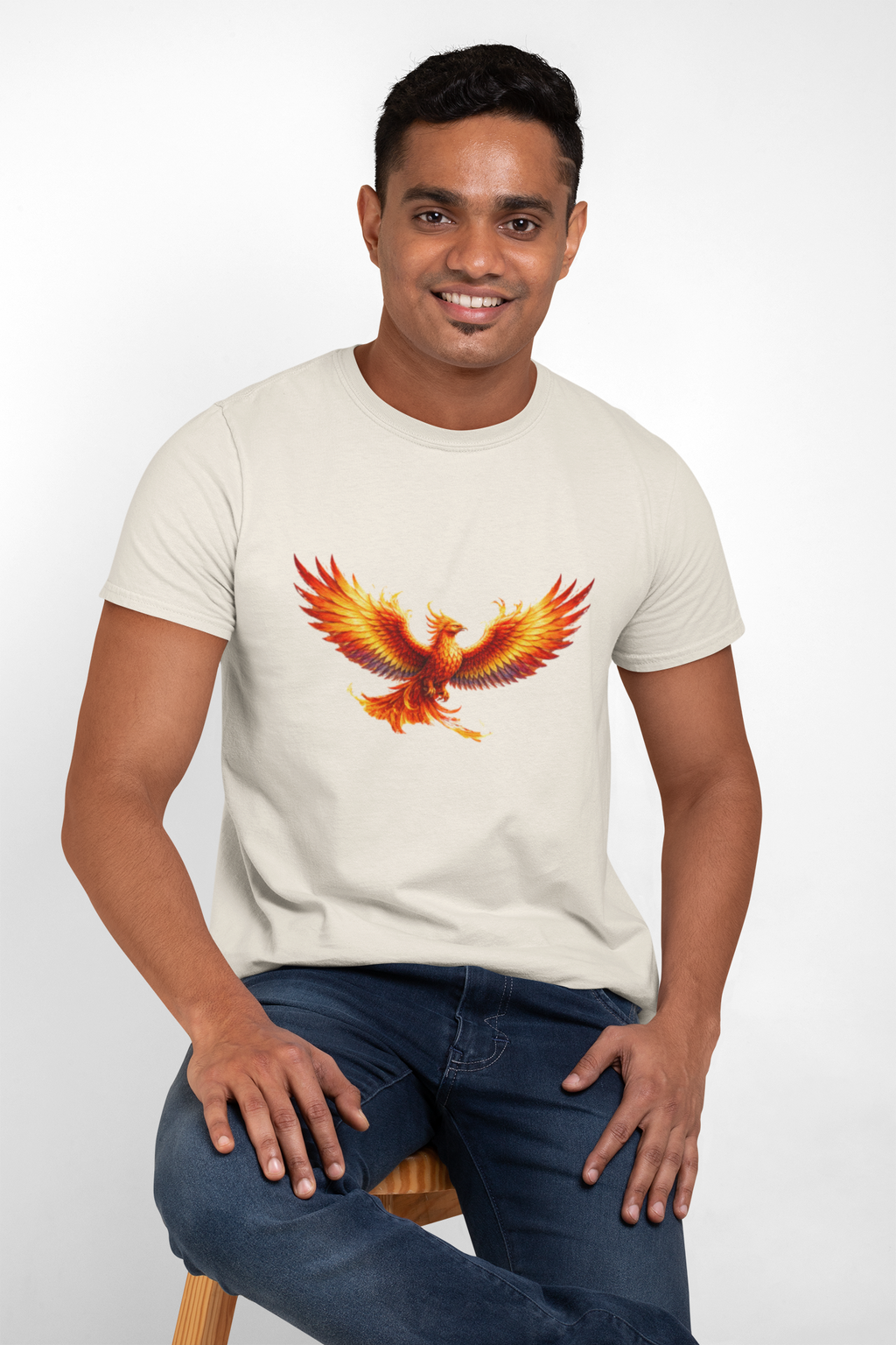 Phoenix Rising T-Shirt — Fiery Mythical Bird Graphic Tee - Mutantur Labs LLC