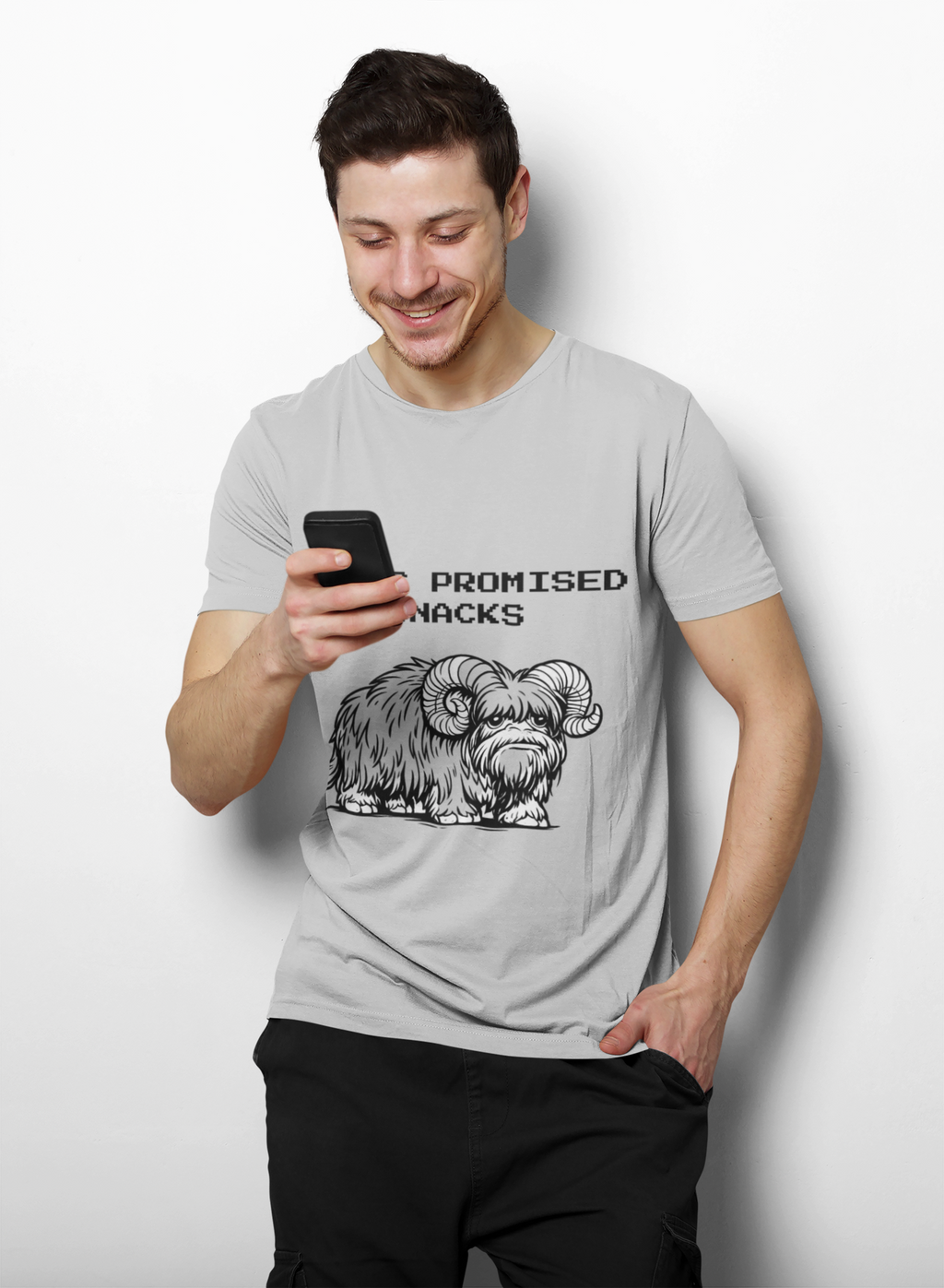 I Was Promised Snacks Tee — Cute Yak Graphic T-Shirt - Mutantur Labs LLC