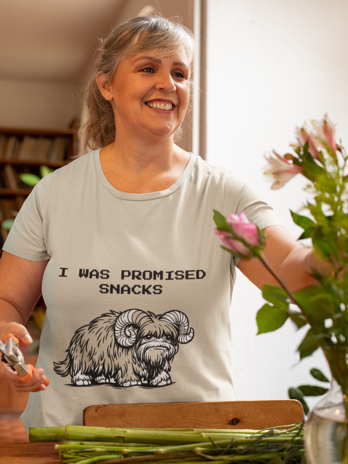 I Was Promised Snacks Tee — Cute Yak Graphic T-Shirt - Mutantur Labs LLC