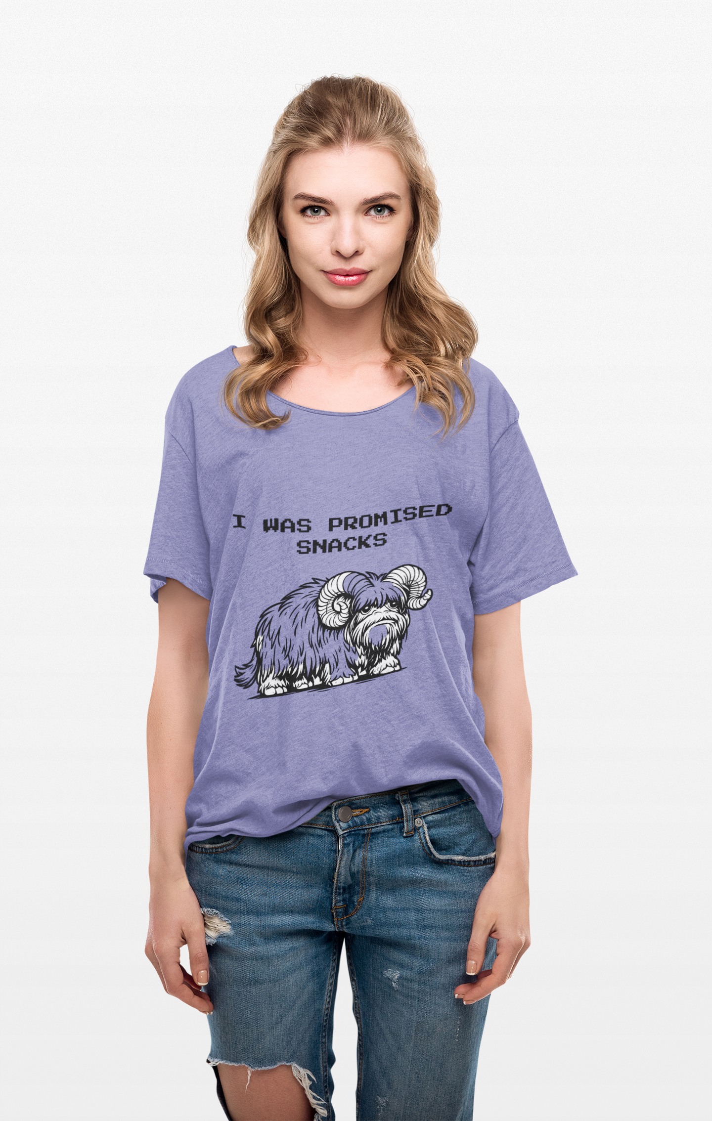 I Was Promised Snacks Tee — Cute Yak Graphic T-Shirt - Mutantur Labs LLC