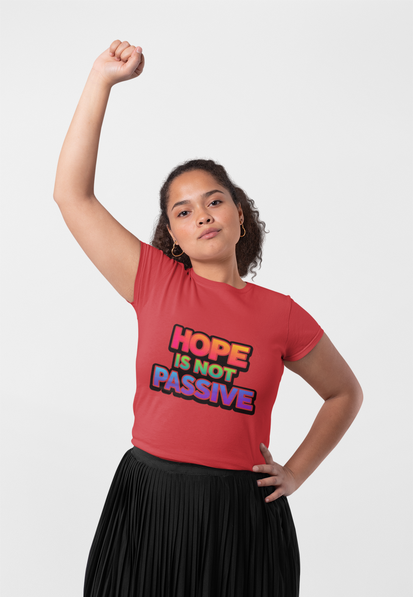 Hope Is Not Passive T-Shirt — Bold Rainbow Activist Tee - Mutantur Labs LLC