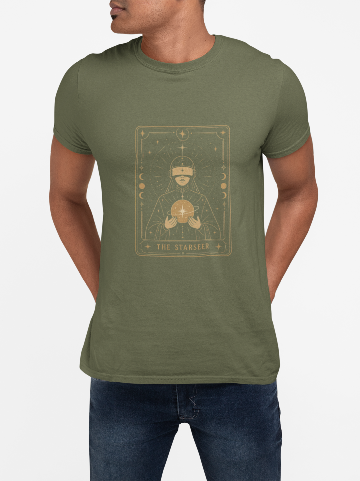 Star Seer Tarot Sci-Fi Graphic Tee – Futuristic T-Shirt Gift for Space Nerds - Mutantur Labs LLC