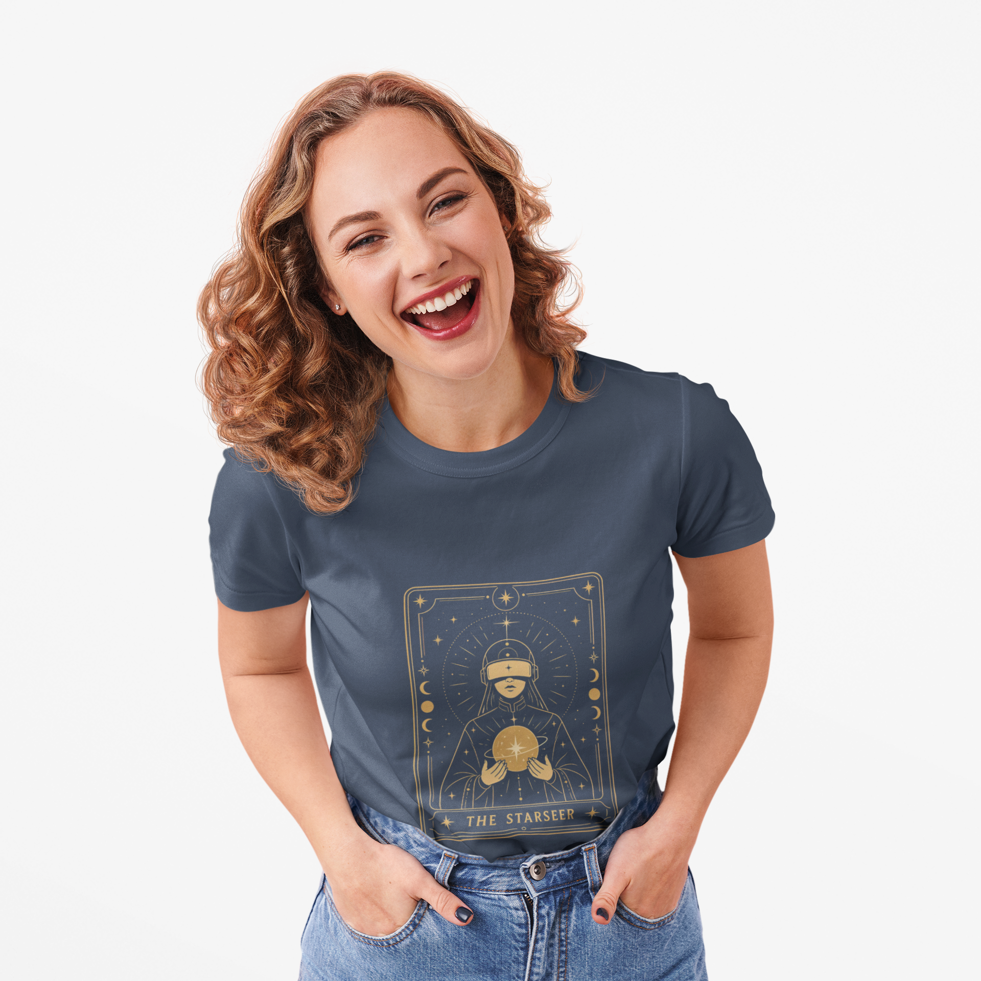Star Seer Tarot Sci-Fi Graphic Tee – Futuristic T-Shirt Gift for Space Nerds - Mutantur Labs LLC