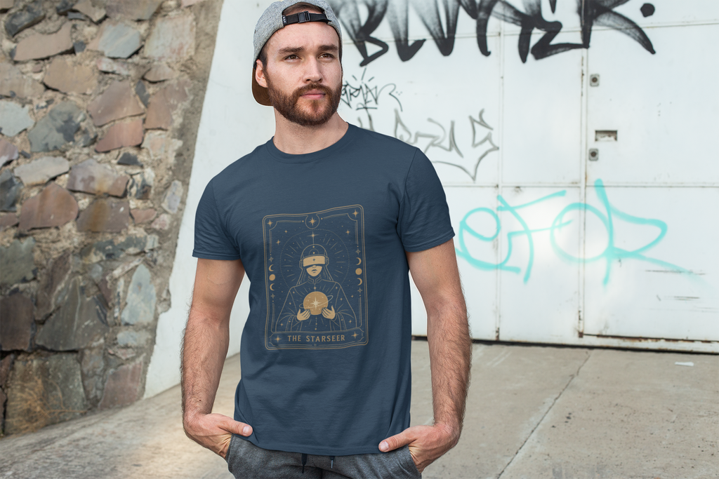 Star Seer Tarot Sci-Fi Graphic Tee – Futuristic T-Shirt Gift for Space Nerds - Mutantur Labs LLC