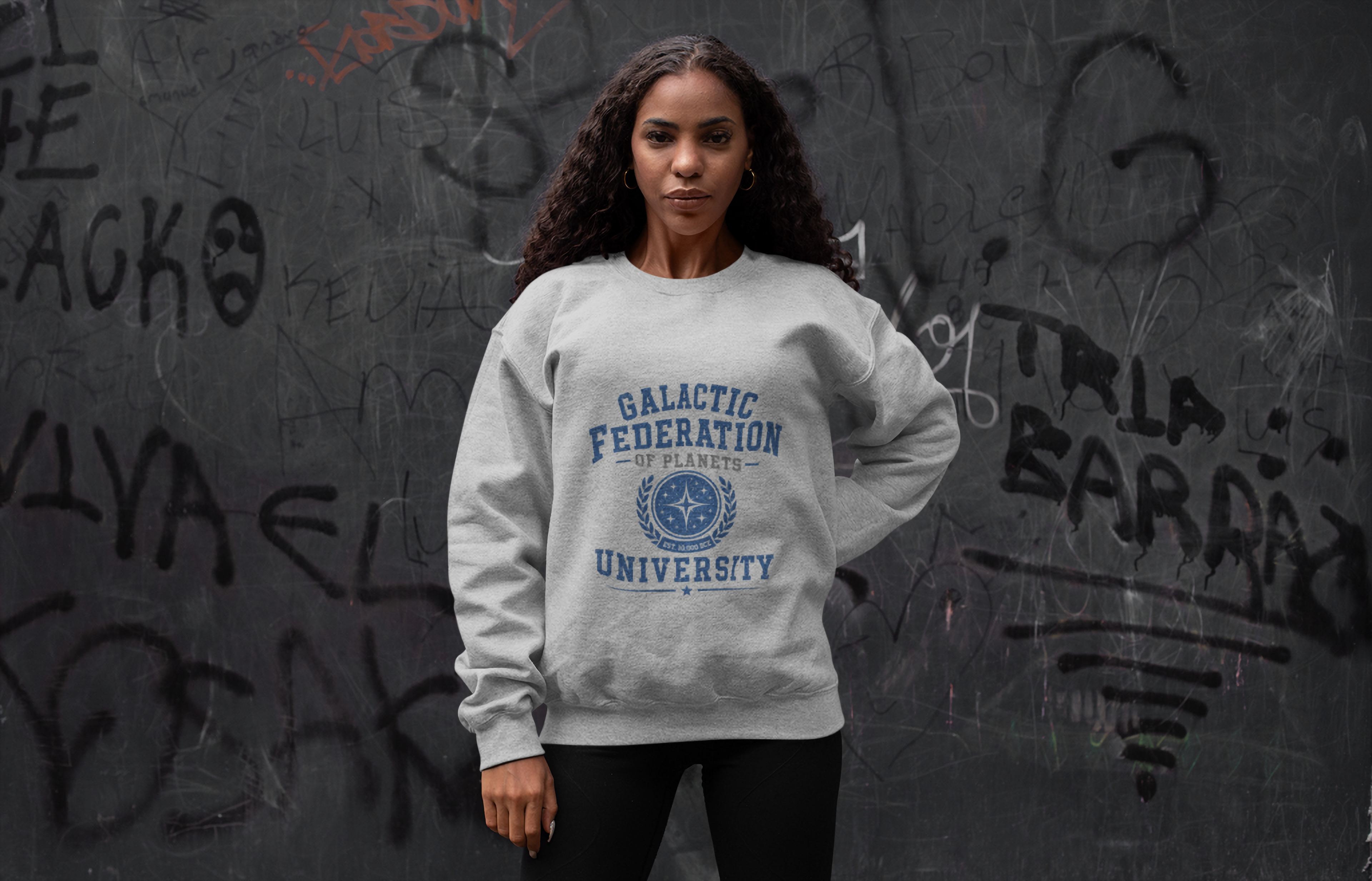 Galactic Federation University Crewneck Sweatshirt - Mutantur Labs LLC