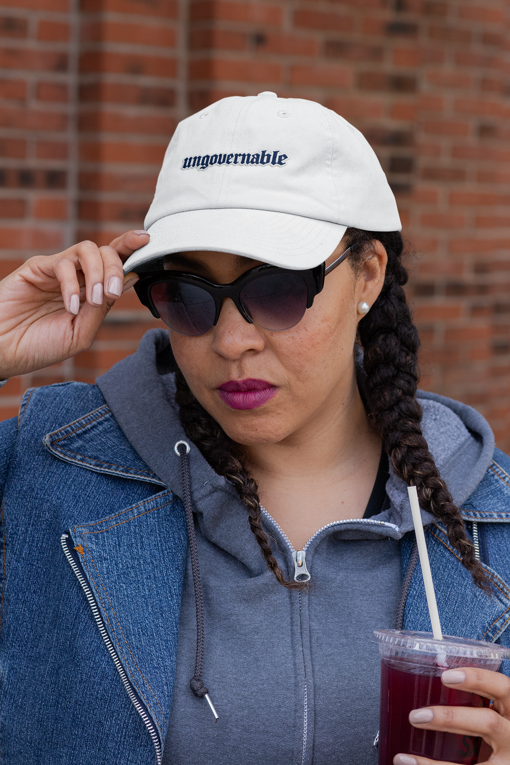 Ungovernable Embroidered Baseball Cap — Low Profile Statement Hat - Mutantur Labs LLC