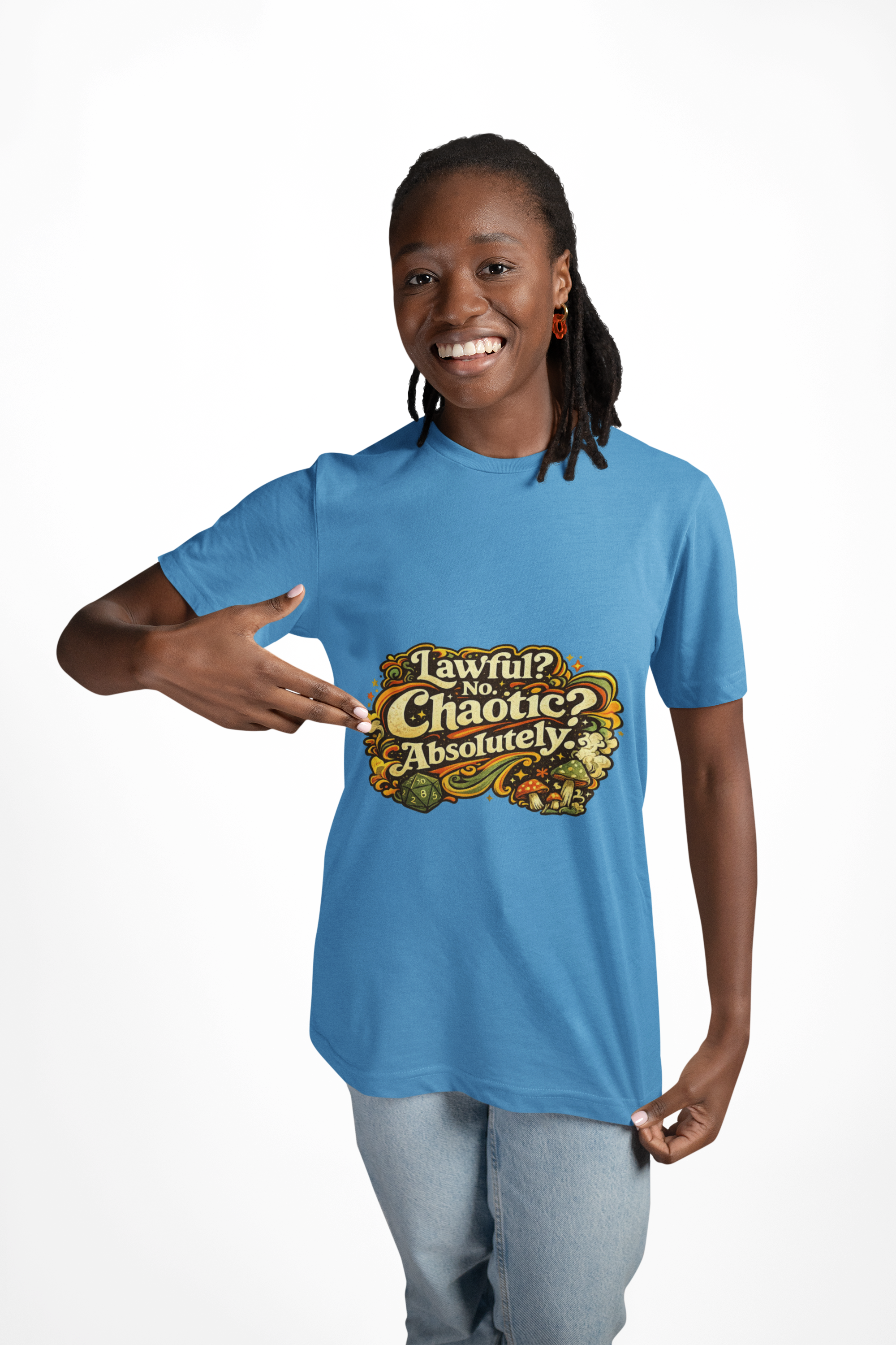 Chaotic? Absolutely. T-Shirt — Funny D&D Roleplay Tee - Mutantur Labs LLC