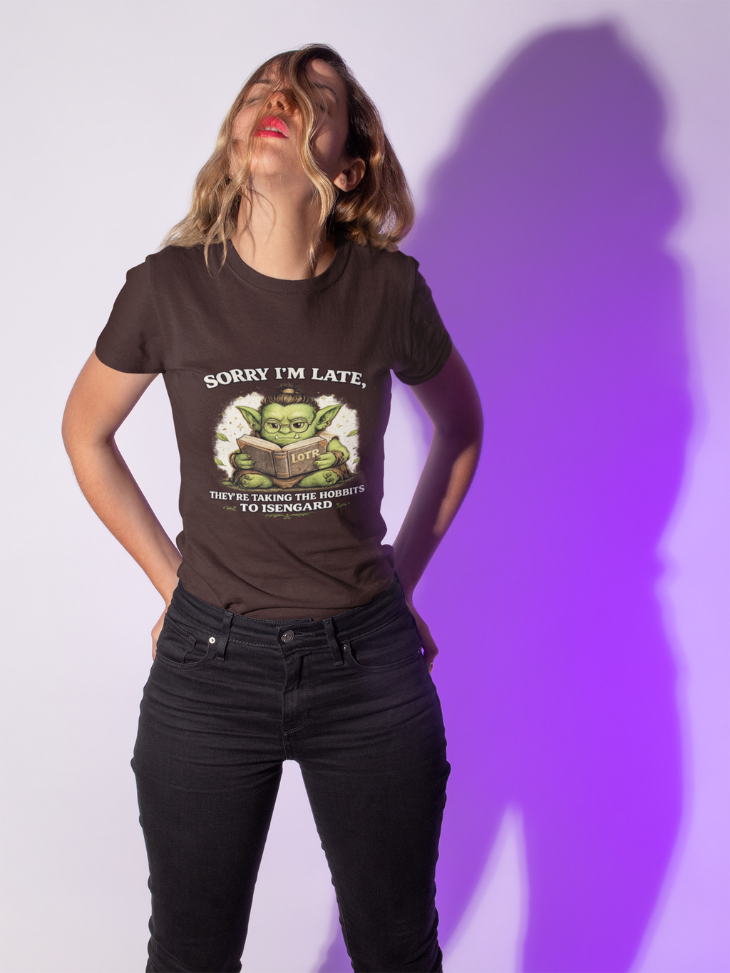 Sorry I'm Late, They are Taking the Hobbits to Isengard " Funny LOTR Reader Tee - Mutantur Labs LLC