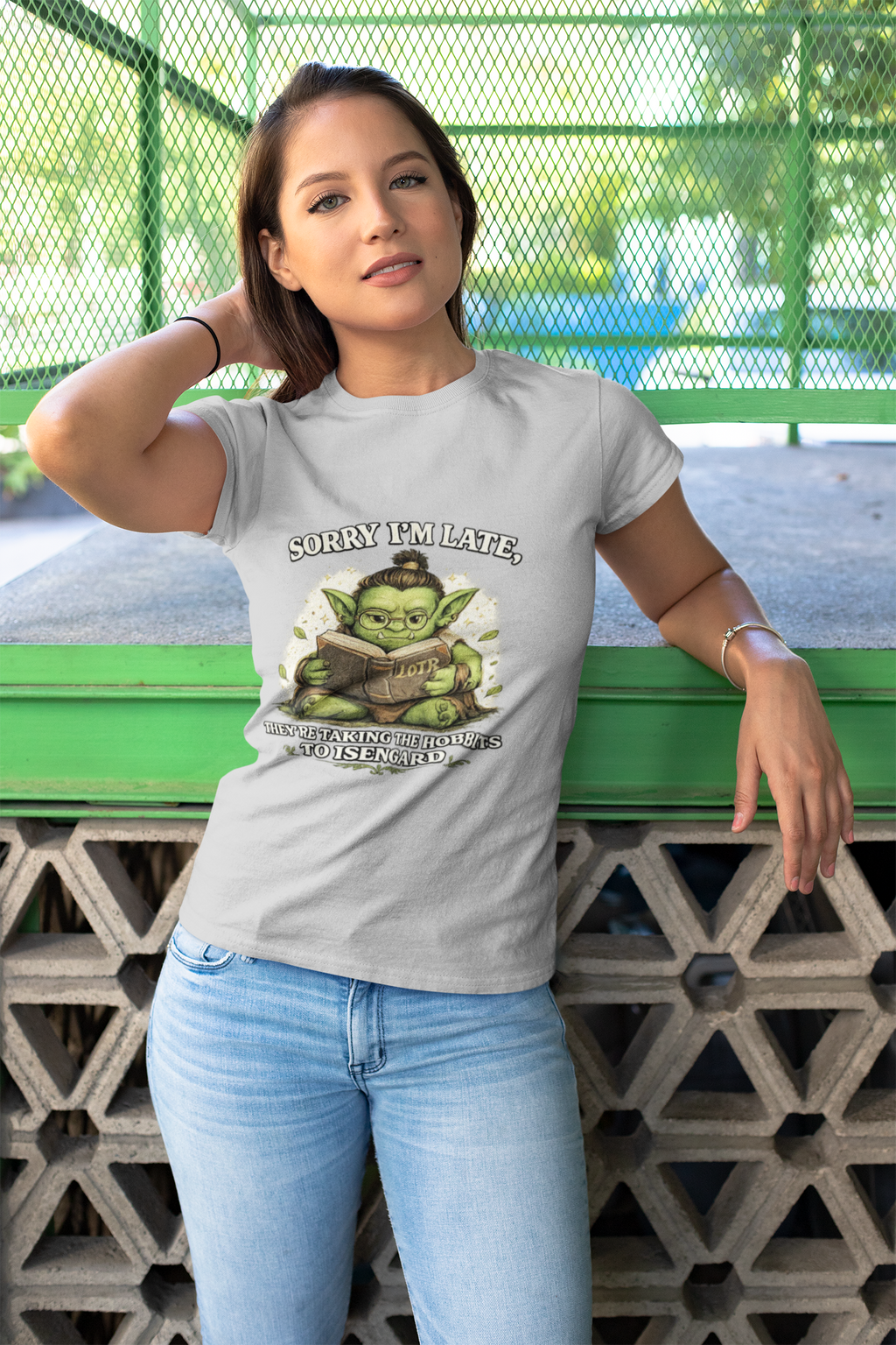 Sorry I'm Late, They are Taking the Hobbits to Isengard " Funny LOTR Reader Tee - Mutantur Labs LLC