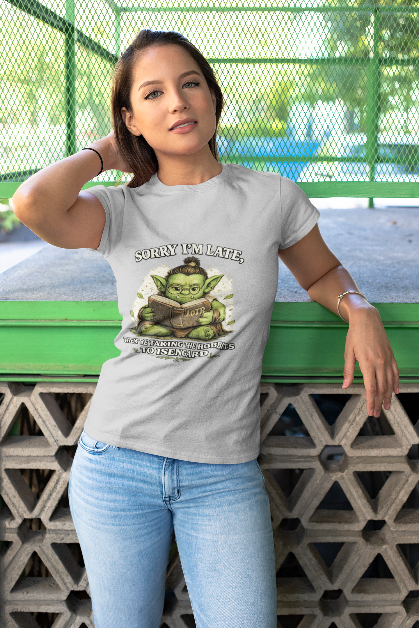 Sorry I'm Late, They are Taking the Hobbits to Isengard " Funny LOTR Reader Tee - Mutantur Labs LLC