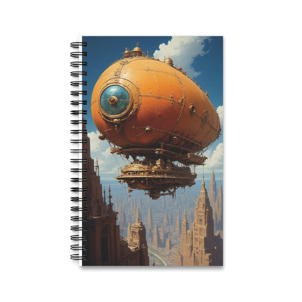 Steampunk Airship Adventure Unlined Journal – Vintage Fantasy Sketchbook